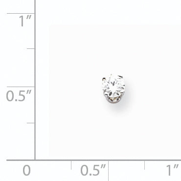 14k White Gold A Diamond earring