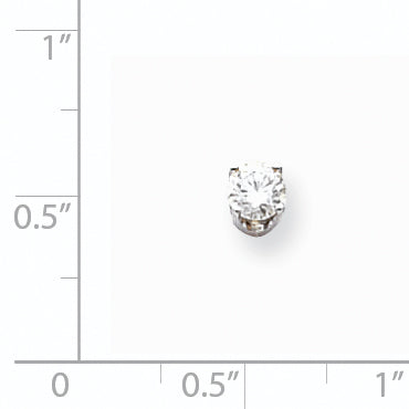 14k White Gold AAA Quality Complete Diamond Stud Earring