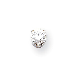 14k White Gold AAA Quality Complete Diamond Stud Earring