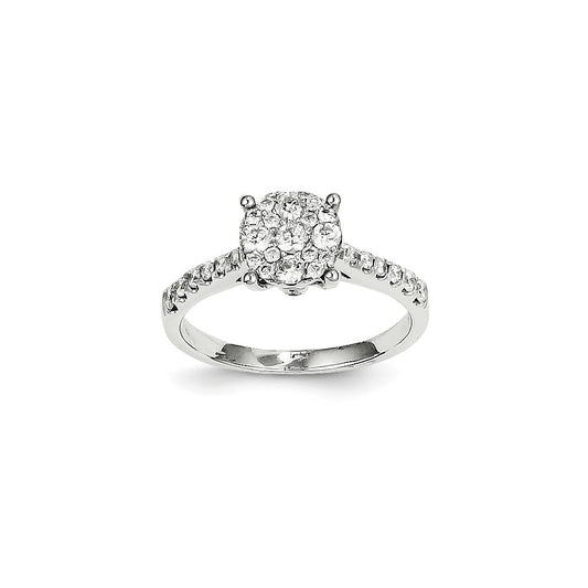 14k White Gold Diamond Ring