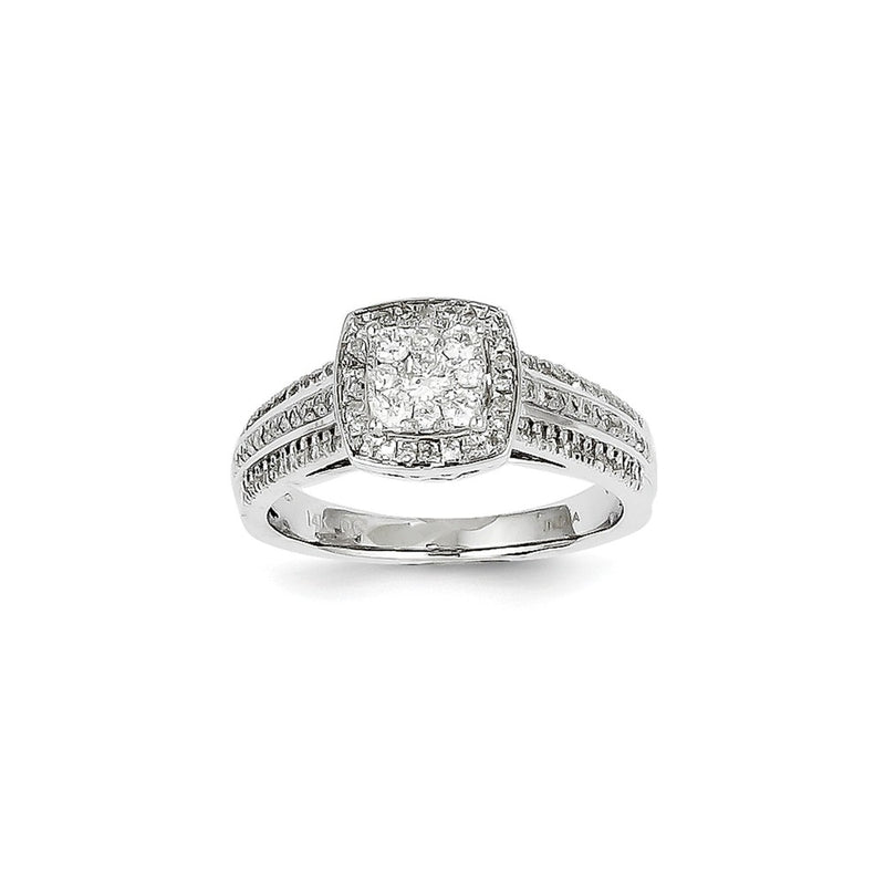 14k White Gold Diamond Ring