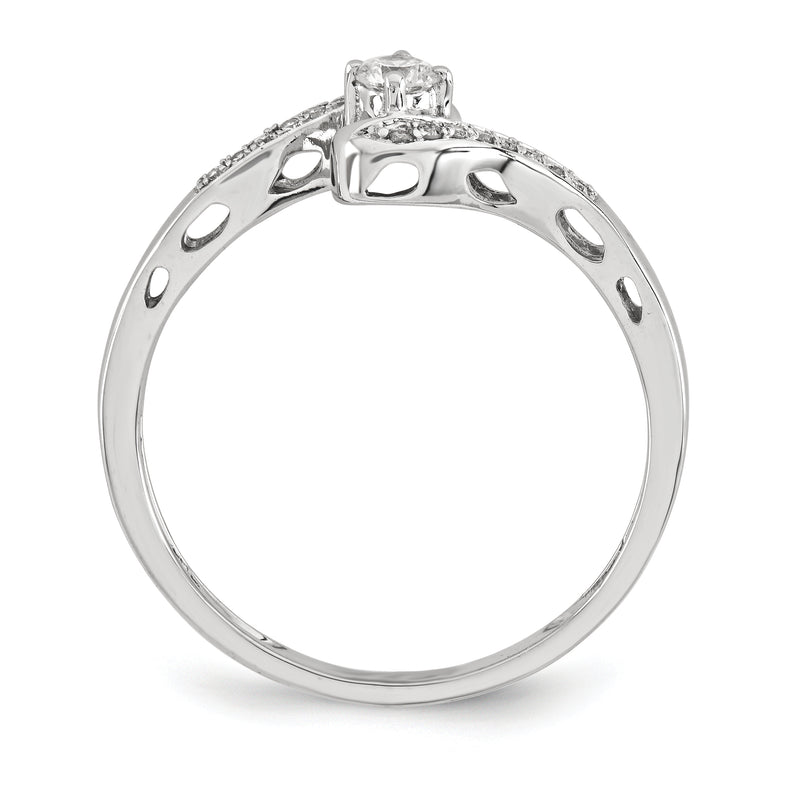 14K White Gold Diamond Ring