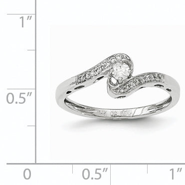 14K White Gold Diamond Ring