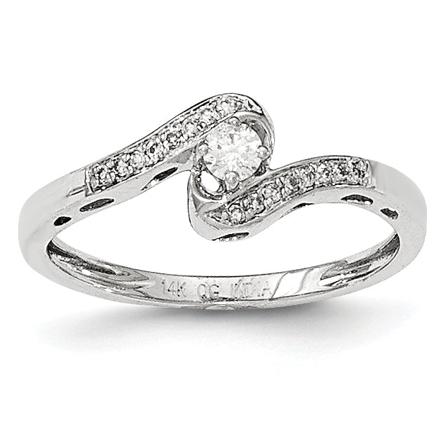 14K White Gold Diamond Ring