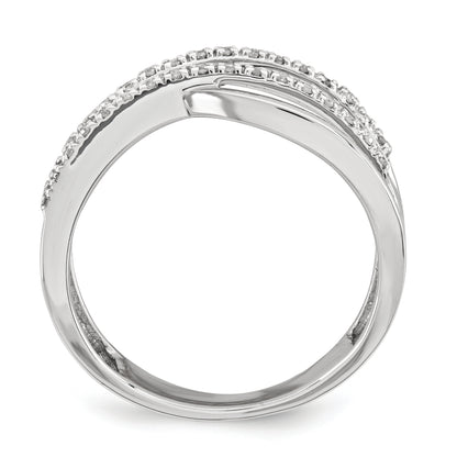 14K White Gold Polished Diamond Ring