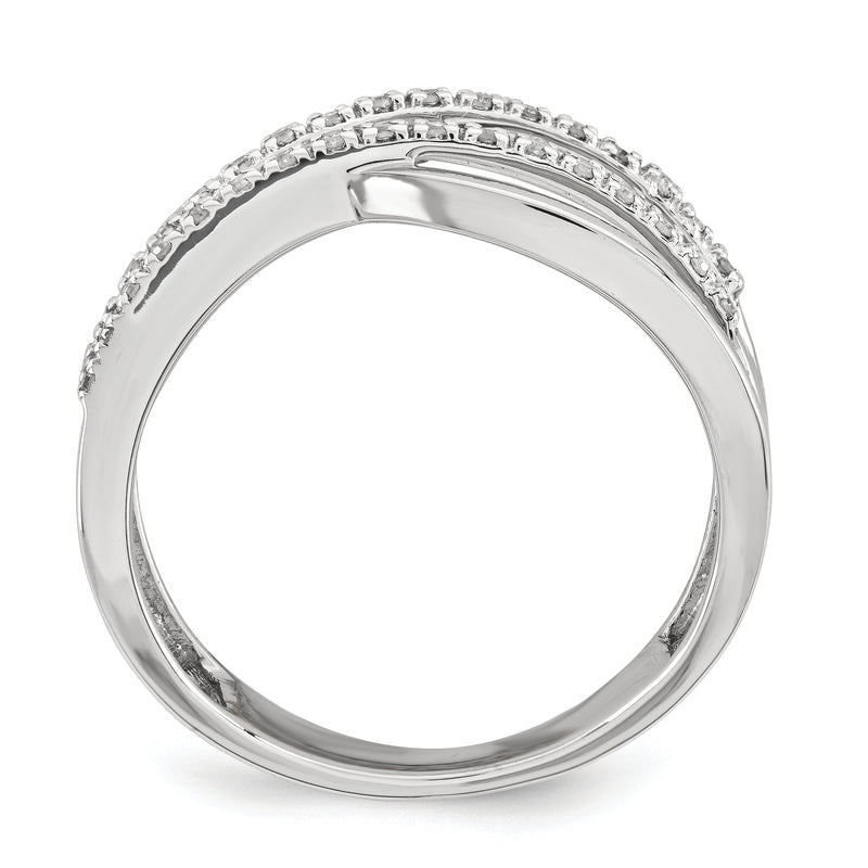 14K White Gold Polished Diamond Ring