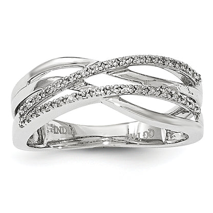 14K White Gold Polished Diamond Ring