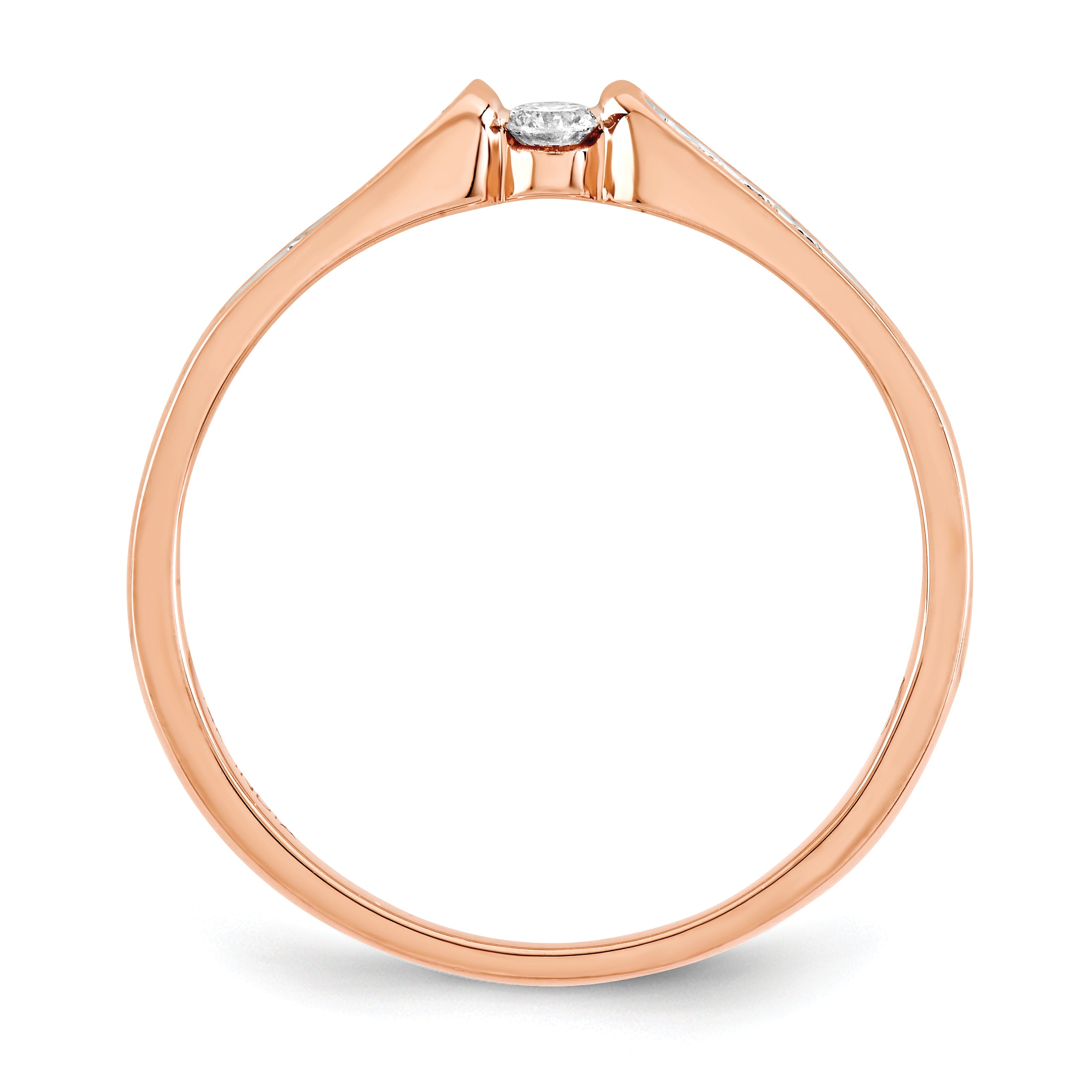 14K Rose Gold Diamond Ring