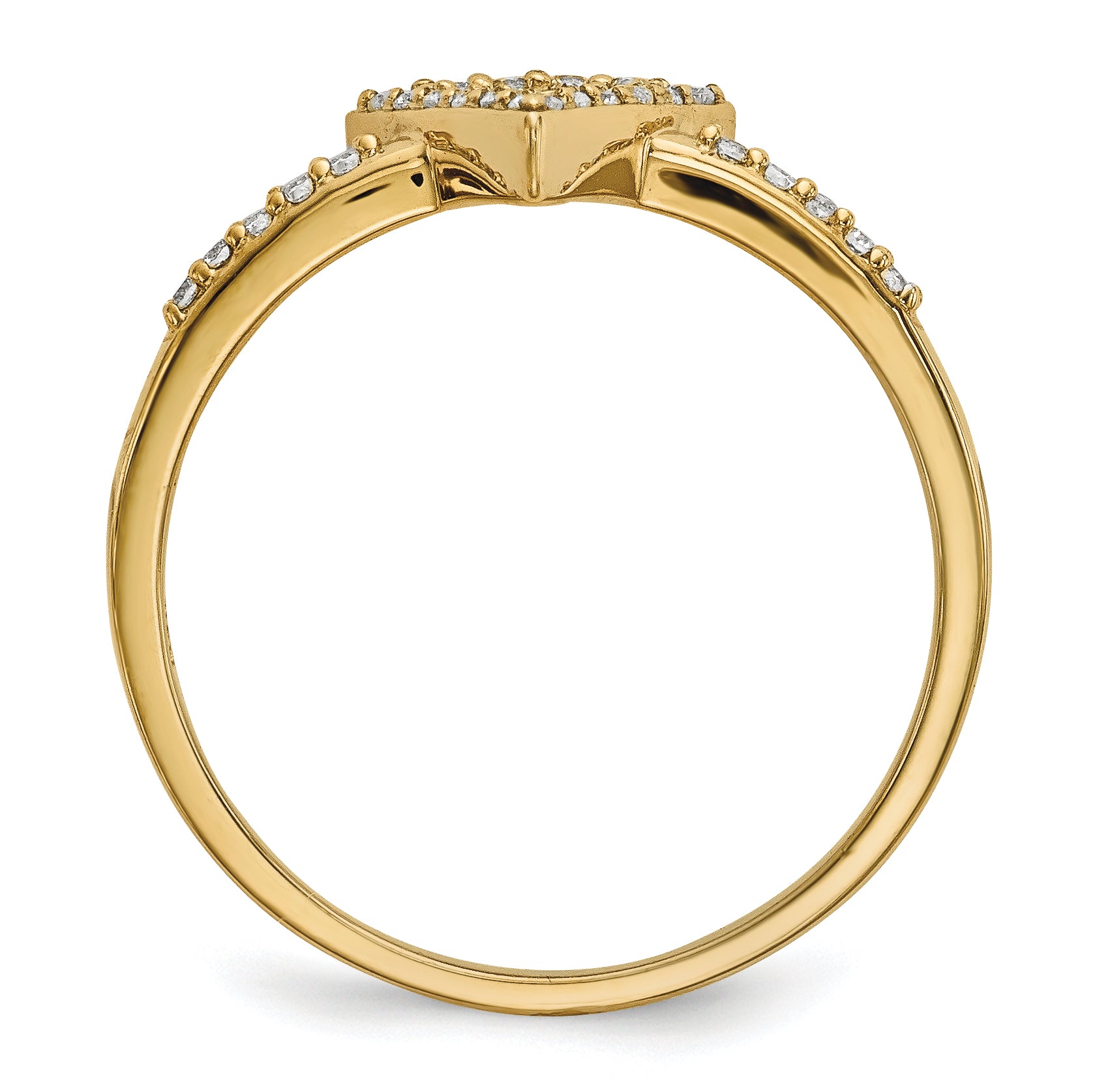 14ky Diamond Triangle Ring