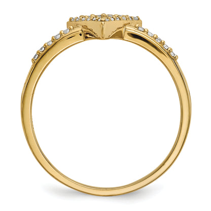 14ky Diamond Triangle Ring