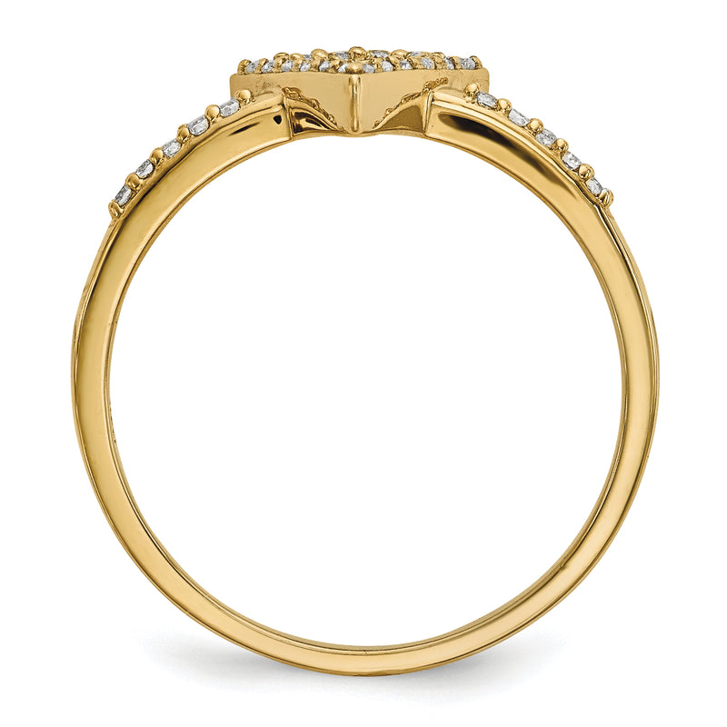 14ky Diamond Triangle Ring