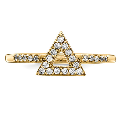 14ky Diamond Triangle Ring