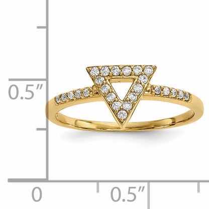 14ky Diamond Triangle Ring
