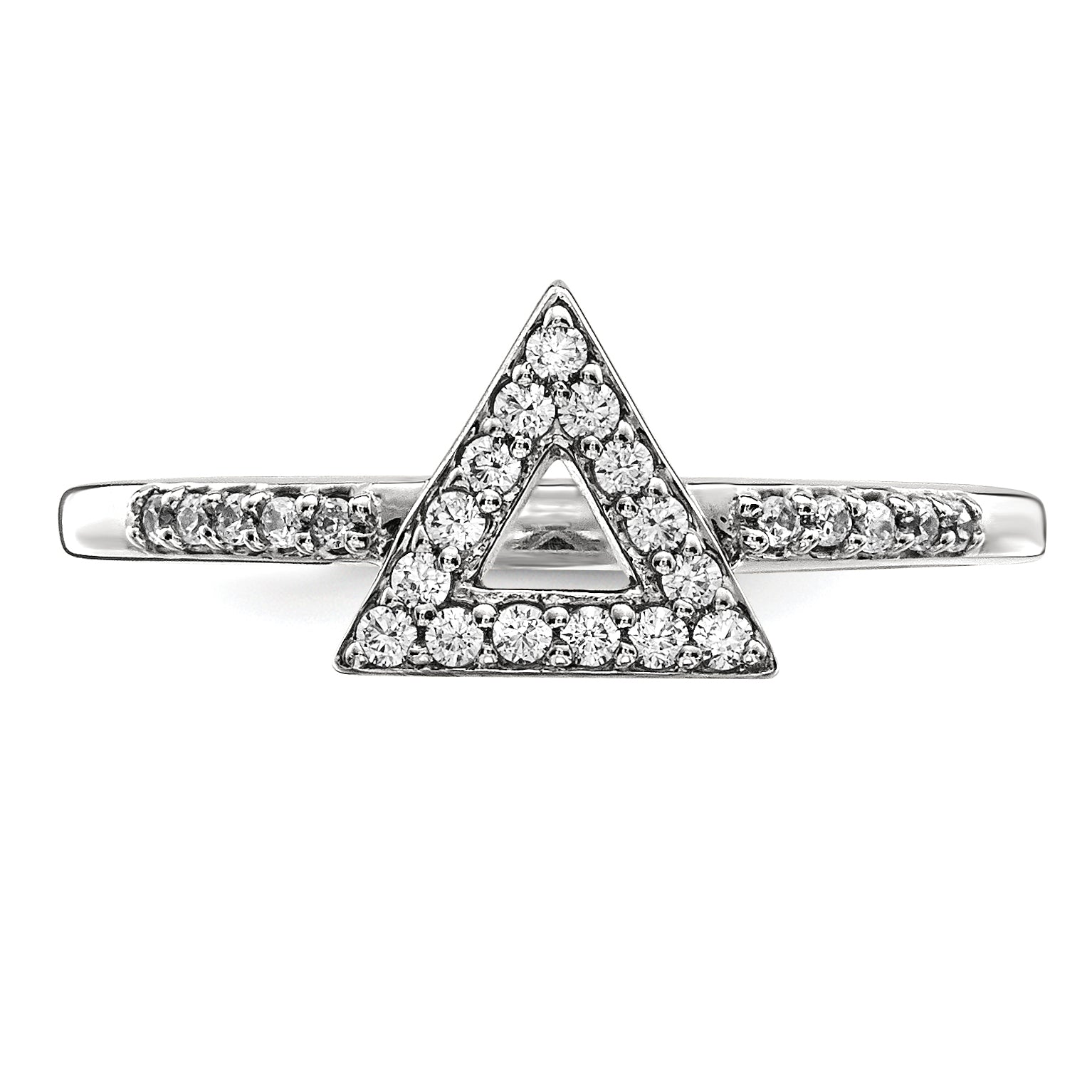 14kw Diamond Triangle Ring