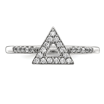 14kw Diamond Triangle Ring