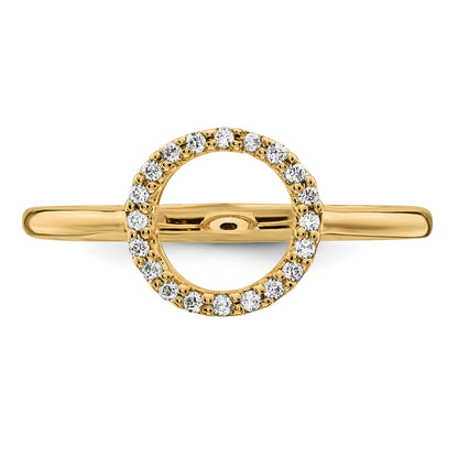 14ky Diamond Open Circle Ring
