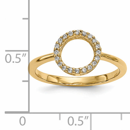 14ky Diamond Open Circle Ring