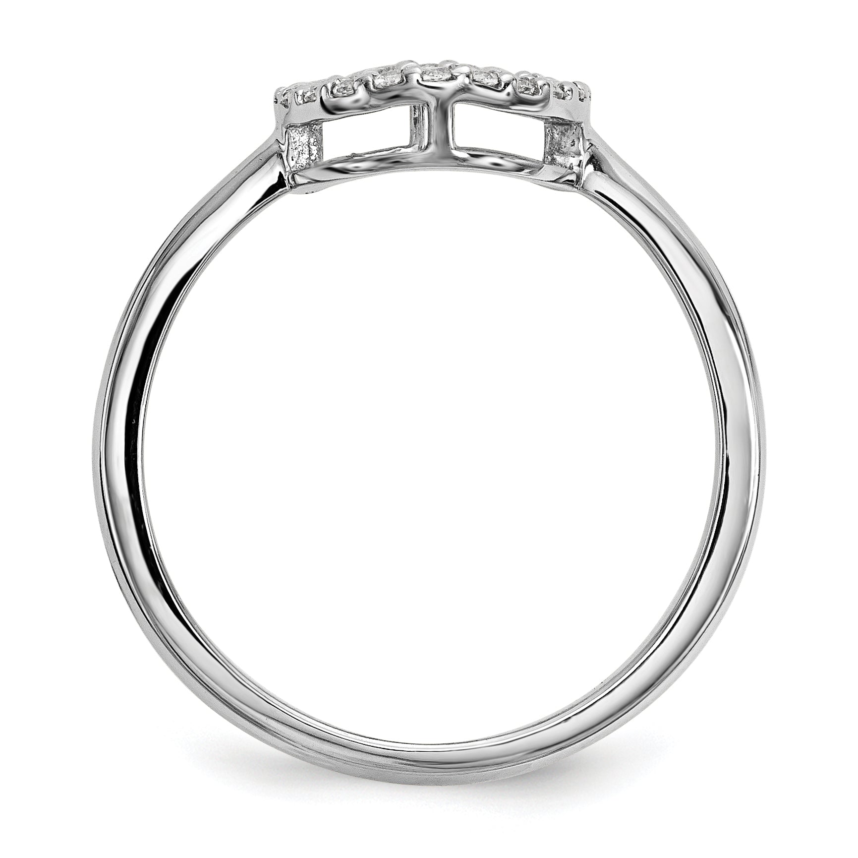 14kw Diamond Open Circle Ring
