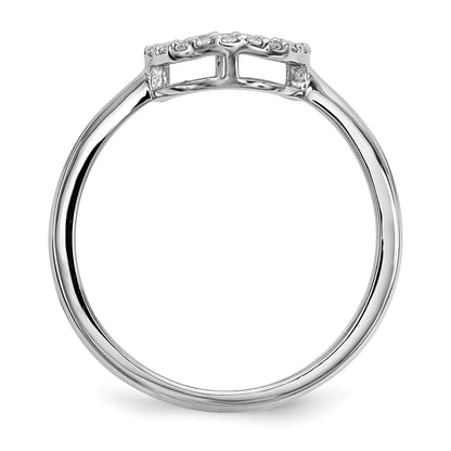 14kw Diamond Open Circle Ring