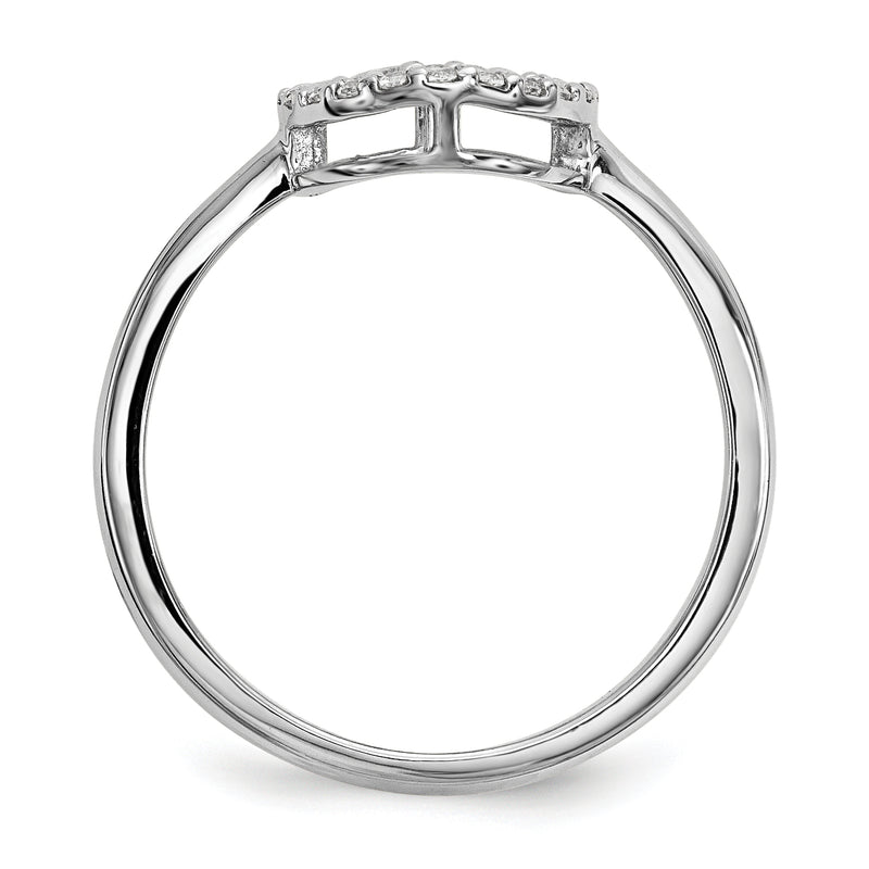 14kw Diamond Open Circle Ring