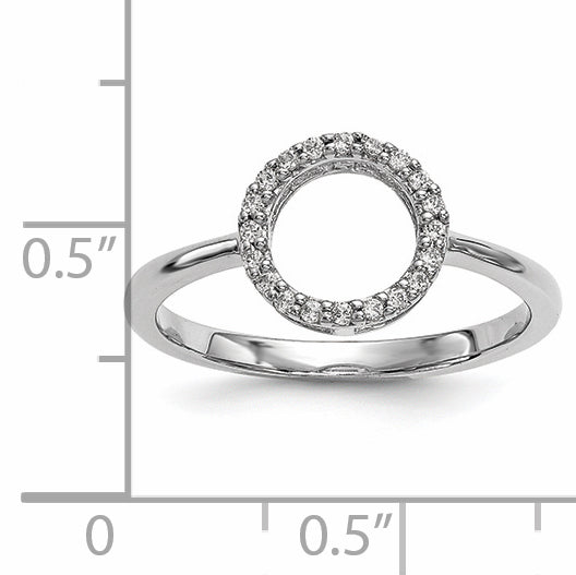 14kw Diamond Open Circle Ring