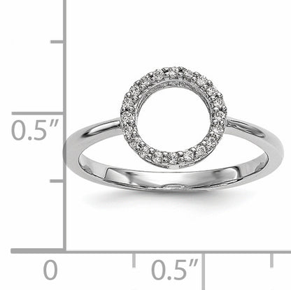 14kw Diamond Open Circle Ring