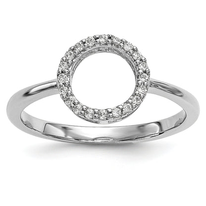 14kw Diamond Open Circle Ring