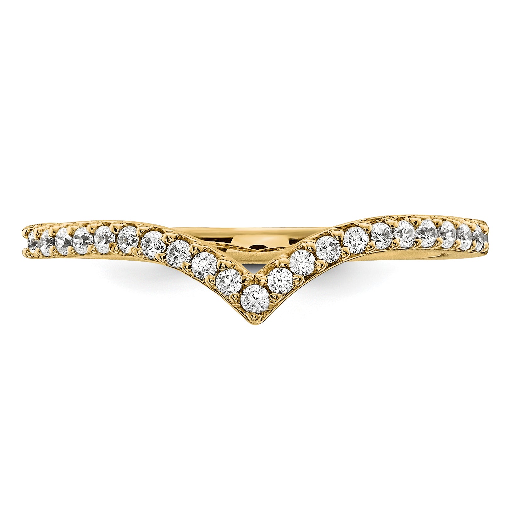 14ky Diamond V Ring