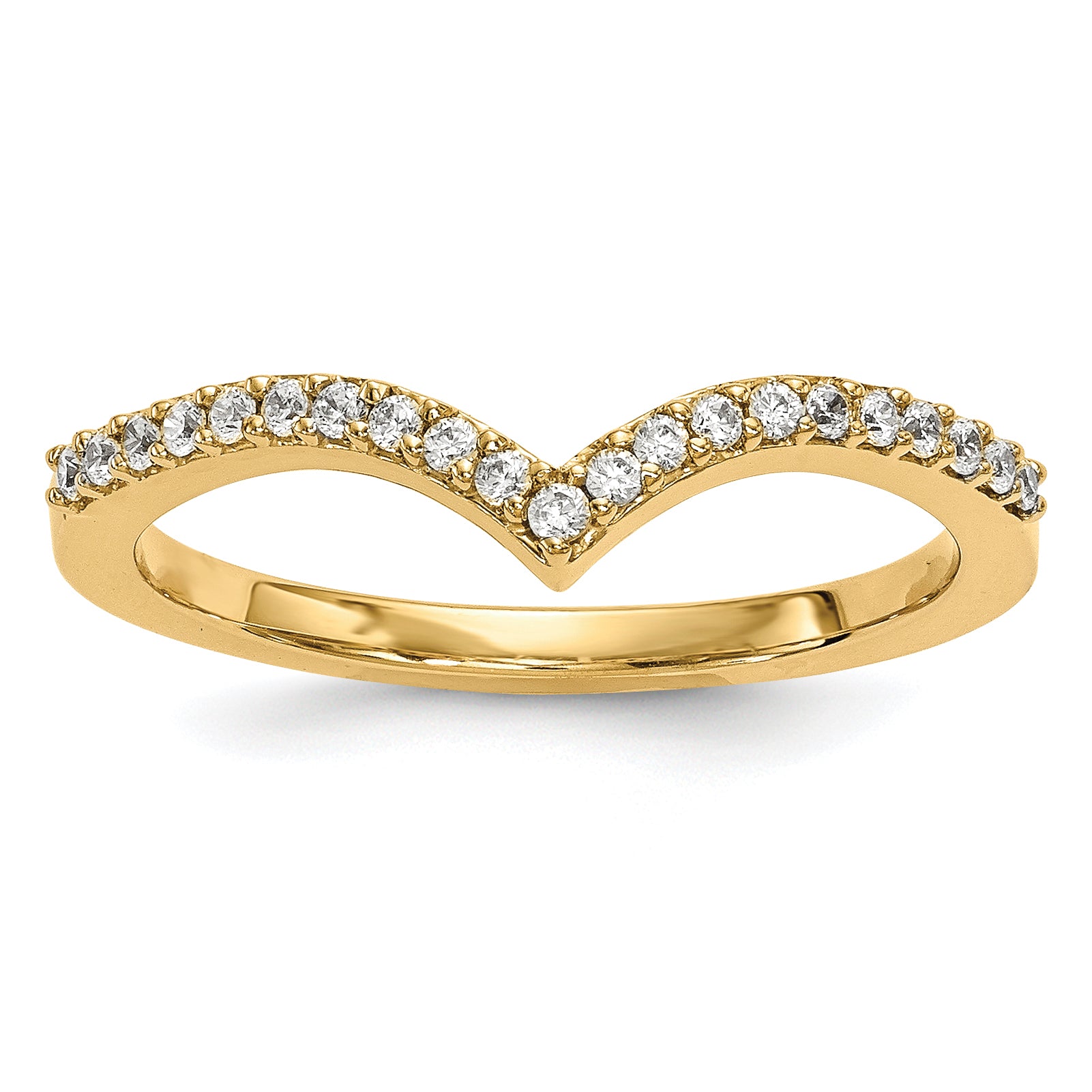 14ky Diamond V Ring
