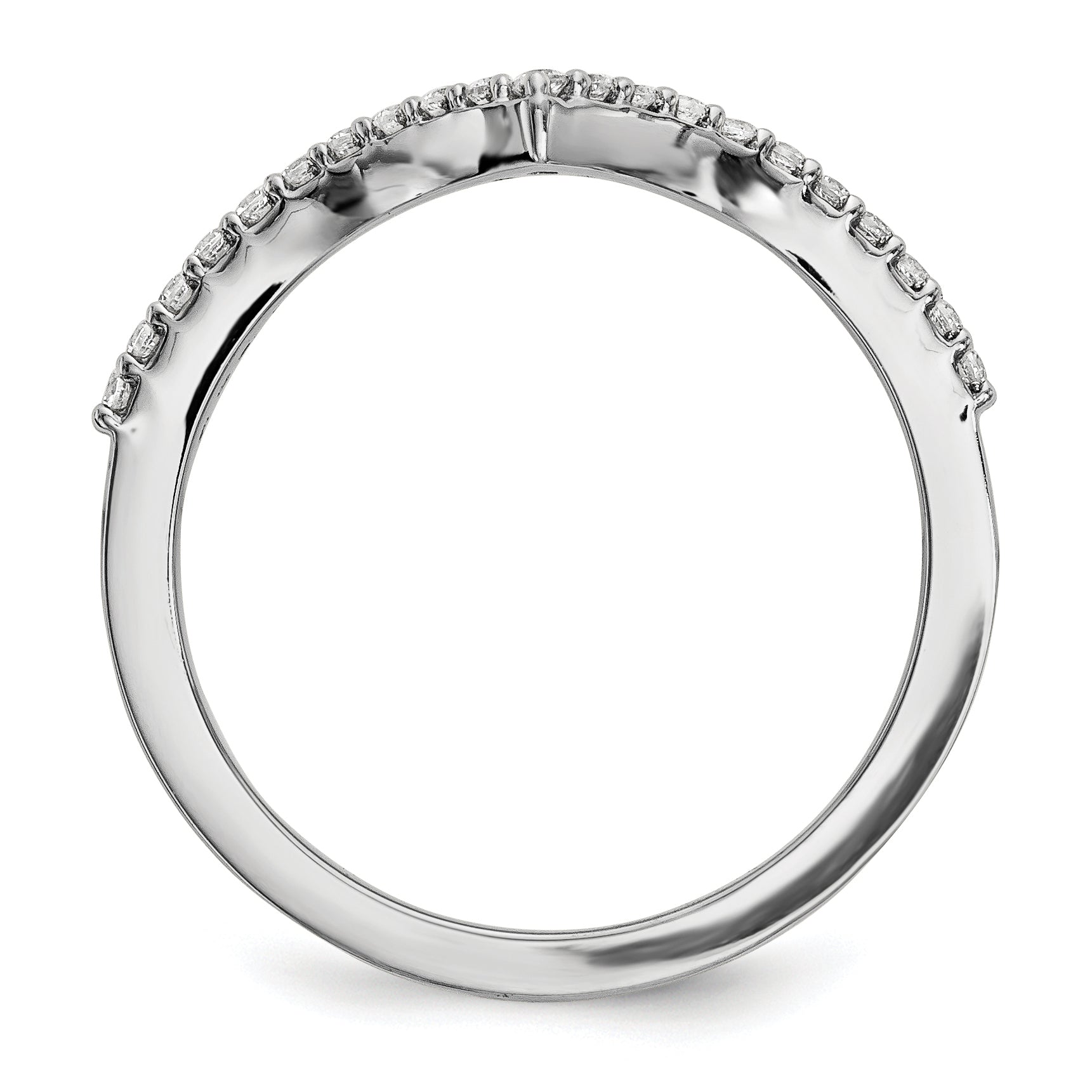 14kw Diamond V Ring