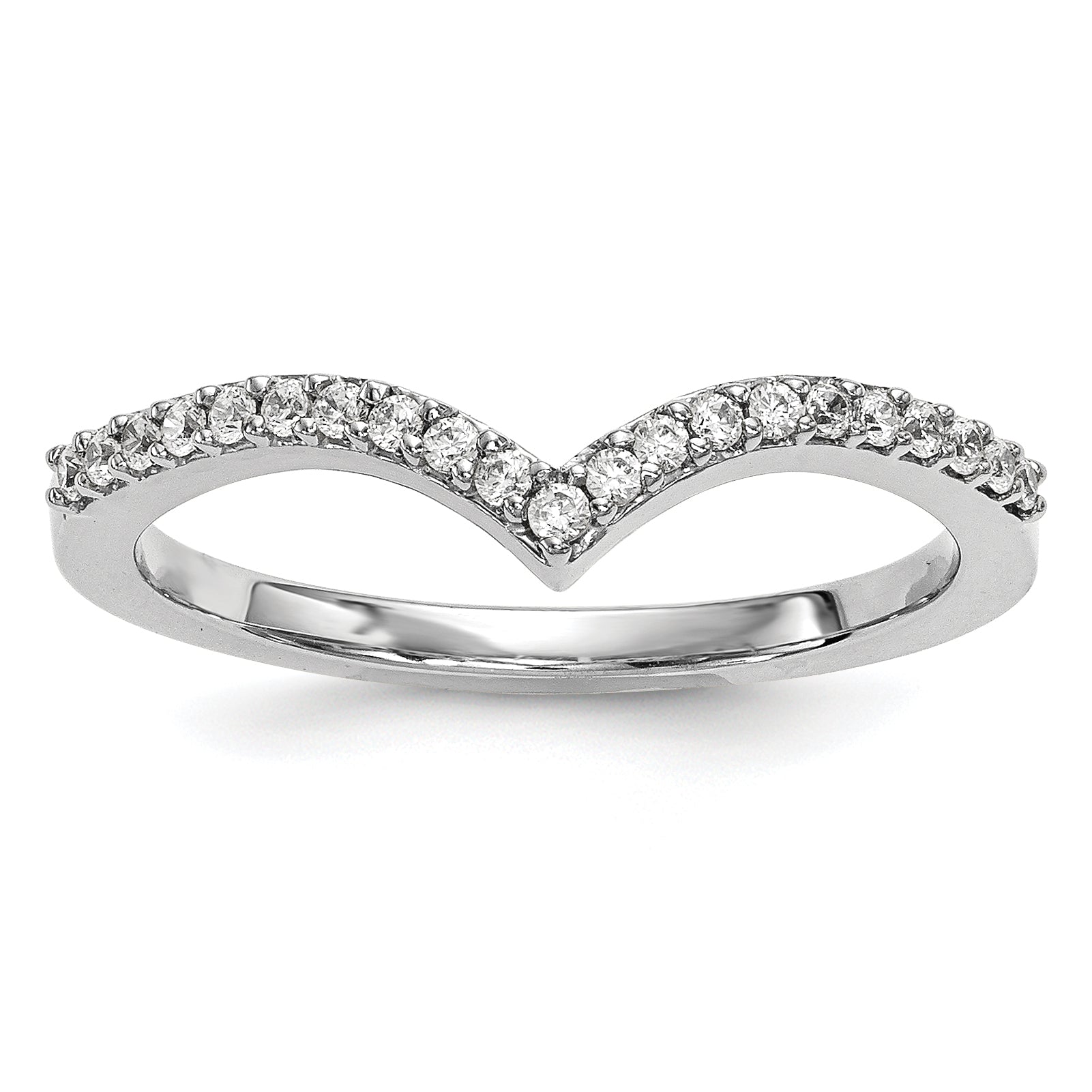 14kw Diamond V Ring