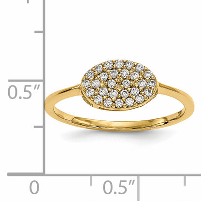 14ky Diamond Cluster Oval Ring