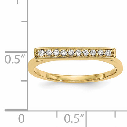 14ky Diamond Bar Ring