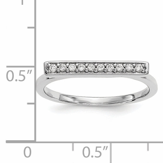 14kw Diamond Bar Ring