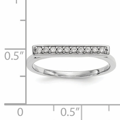 14kw Diamond Bar Ring