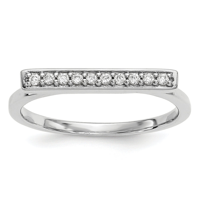 14kw Diamond Bar Ring