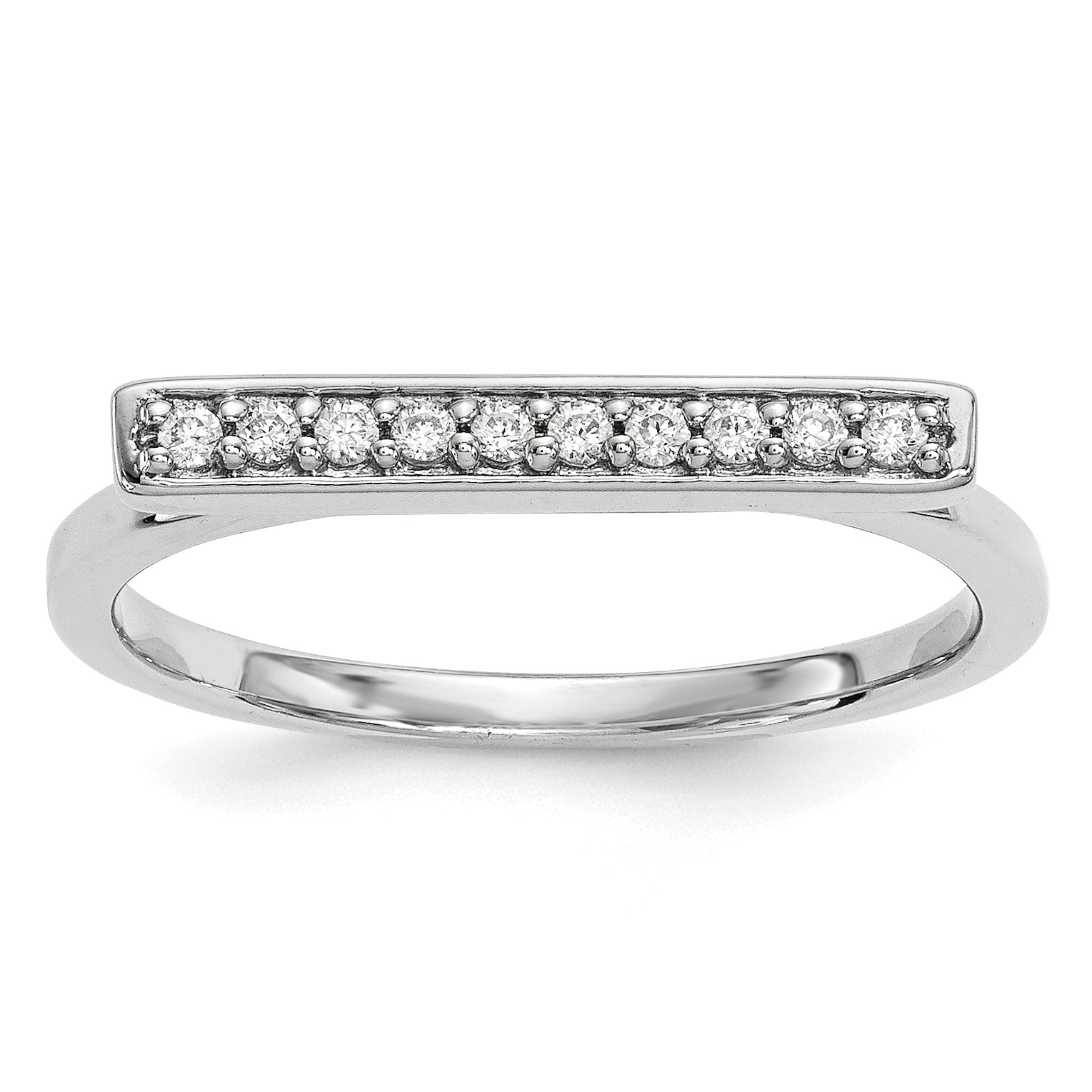 14kw Diamond Bar Ring