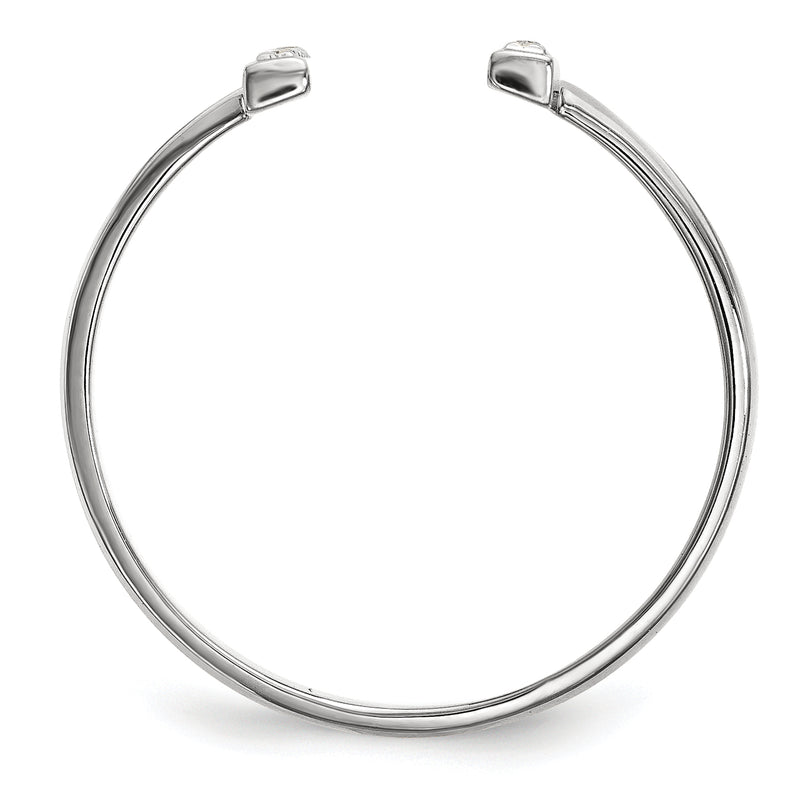 14kw Diamond Double Bar Ring