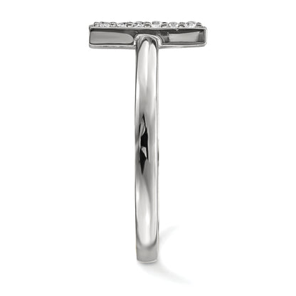 14kw Diamond Double Bar Ring