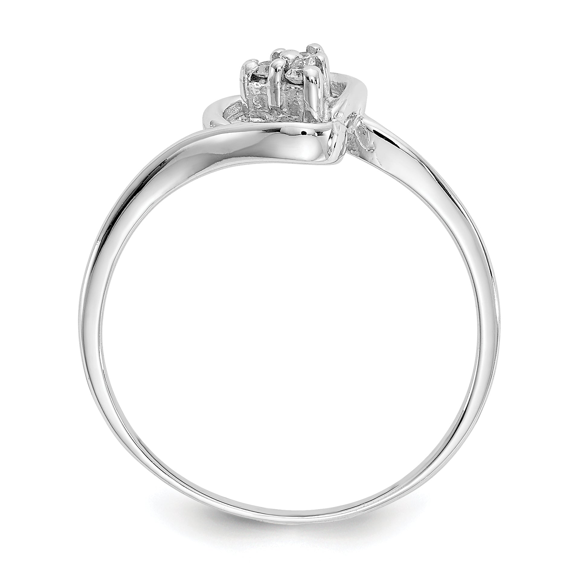 14k White Gold VS Diamond heart ring