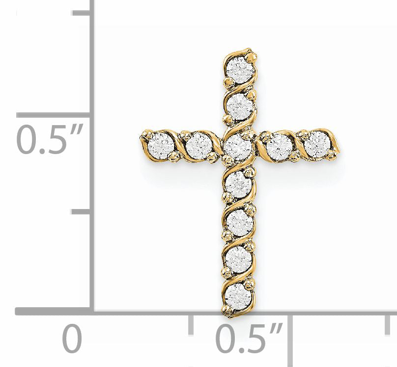 14KY AAA Diamond Chain Slide