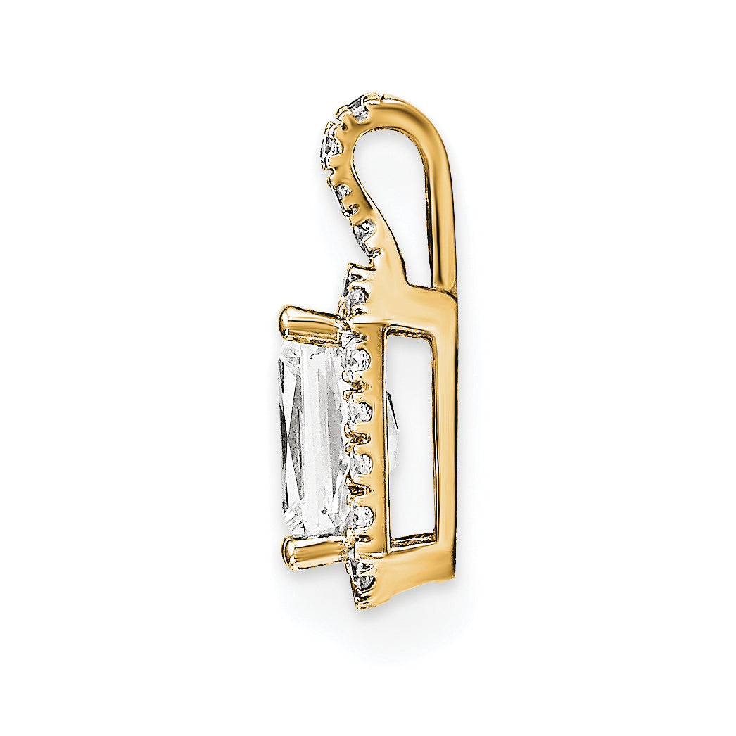 14KY AA Diamond Semi mount Pendant